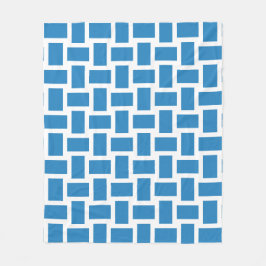 Manta Polar Diseño de tejido azul pastel blanco y real