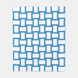 Manta Polar Diseño de tejido azul pastel real y blanco