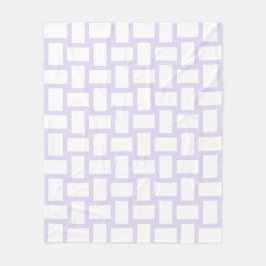 Manta Polar Diseño de Tejido Morado Lila y Blanco
