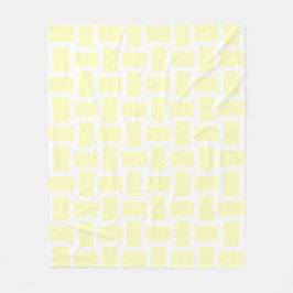 Manta Polar Diseño de tejido pastel blanco y amarillo