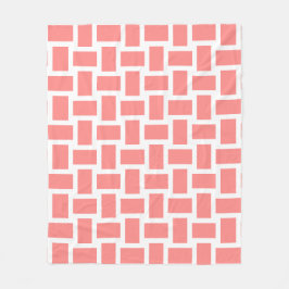 Manta Polar Diseño de Tejido Pastel Blanco y Rosa