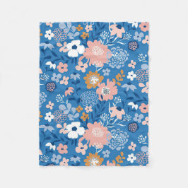 Manta Polar Diseño De Tela De Regalo De Navidad Con Flores Sim