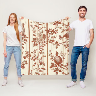 Manta Polar Diseño de toile de granja de terracota vintage con