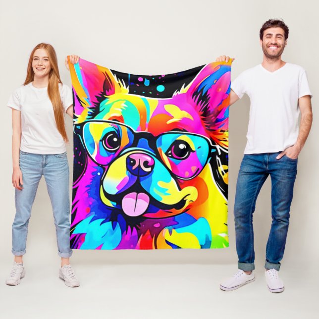 Manta Polar Diseño de Vibes de Canina Vivid (In situ)