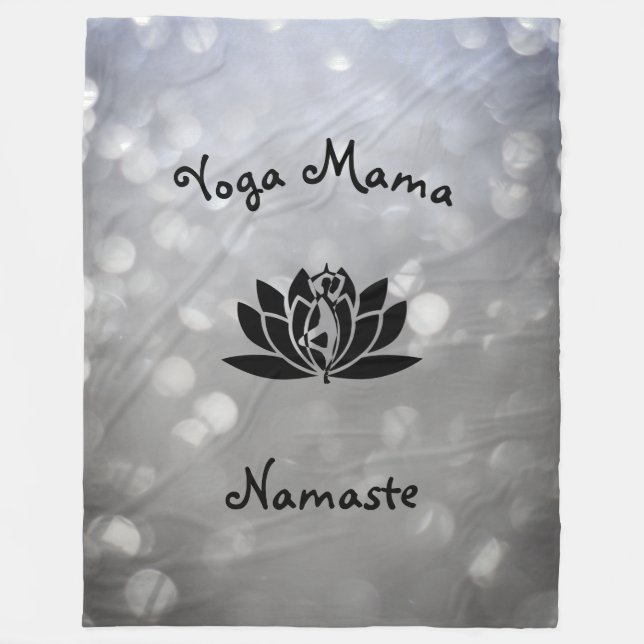 Manta Polar Diseño de Yoga Mama Namaste (Anverso)