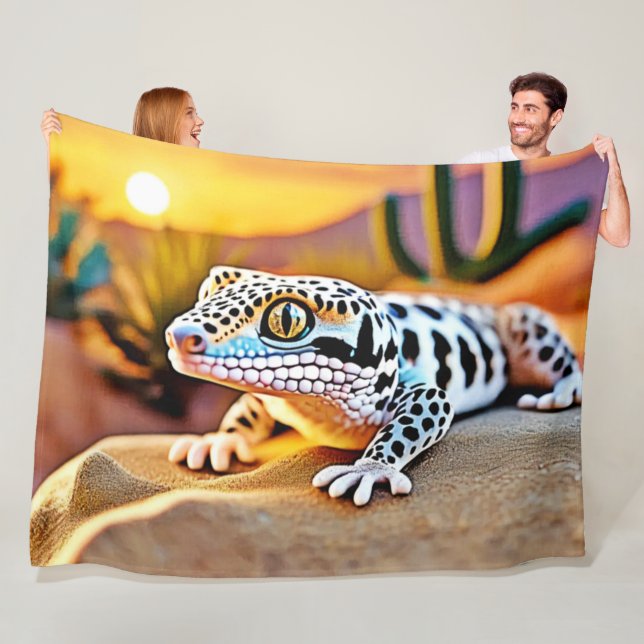 Manta Polar Diseño del desierto de Leopard Gecko (In situ)