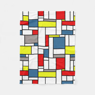 Manta Polar Diseño del estilo de Mondrian