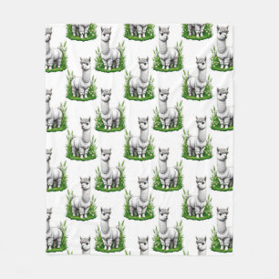 Manta Polar Diseño del patrón de camello llama Alpaca