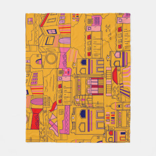 Manta Polar Diseño del patrón mexicano sin foco textil