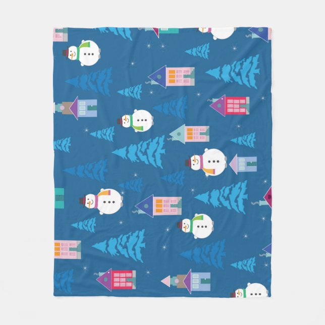 Manta Polar Diseño del patrón navideño navideño (Anverso)