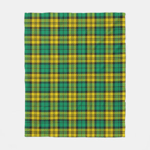 Manta Polar Diseño del patrón Tartán amarillo-verde