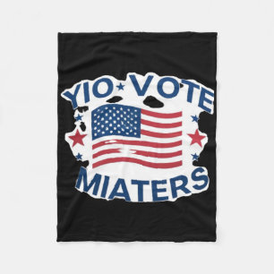Manta Polar Diseño Del Voto Patriótico Con Bandera Estadounide