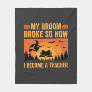 Manta Polar Diseño divertido de bruja profesora de Halloween r