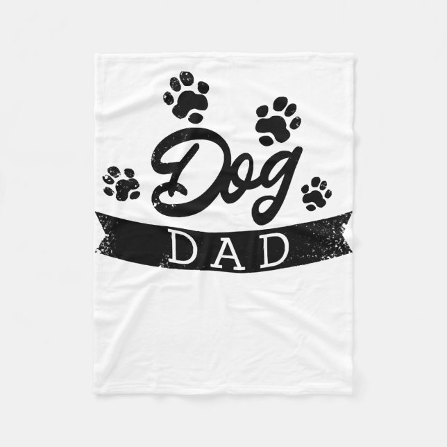 Manta Polar Diseño divertido de Dog Dad - Idea de regalo para  (Anverso)