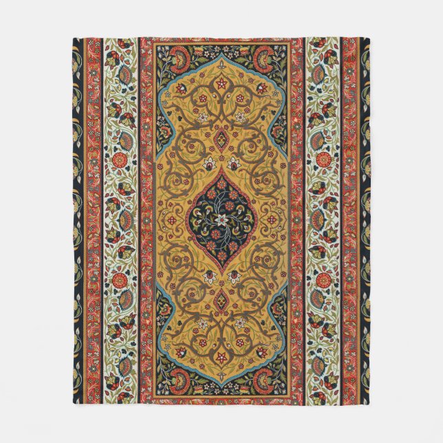 Manta Polar Diseño elegante de alfombra persa antigua (Anverso)