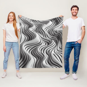 Manta Polar Diseño elegante de tela de olas 6