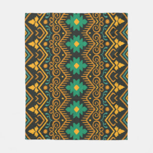 Manta Polar Diseño étnico Ikat Fabric Borroidado