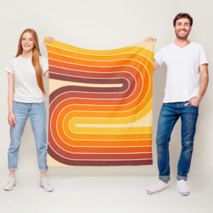 Manta Polar Diseño geométrico de estilo retro vintage de los a