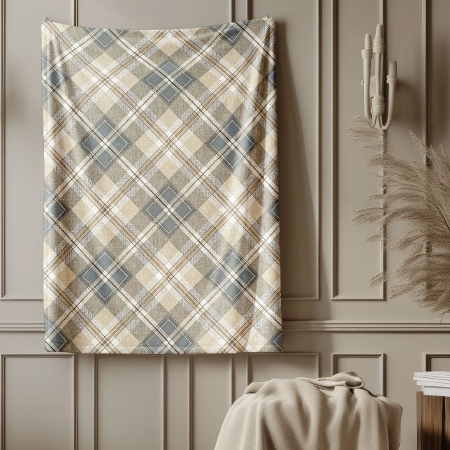 Manta Polar Diseño geométrico de Moda marfil marrón minimalist (Minimalist Ivory Brown Chic Geometric Design Fleece Blanket)