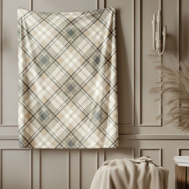 Manta Polar Diseño geométrico moderno neutro suave de tono ter (Neutral Soft Earth-Tone Modern Geometric Design Fleece Blanket)