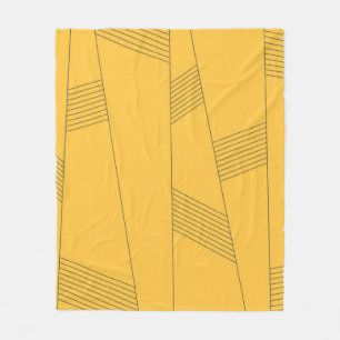 Manta Polar Diseño gráfico abstracto simple, amarillo y modern