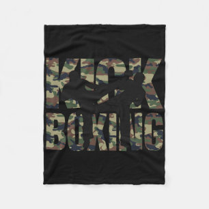 Manta Polar Diseño Grunge de Kickboxing Lucha Entre Dos Kickbo