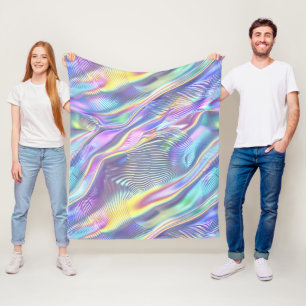 Manta Polar Diseño holográfico Arte futurista y deslumbrante