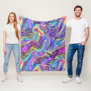 Manta Polar Diseño holográfico Arte futurista y deslumbrante