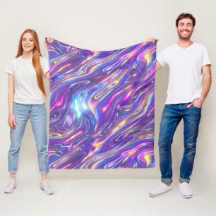 Manta Polar Diseño holográfico Arte futurista y deslumbrante
