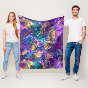 Manta Polar Diseño holográfico Arte futurista y deslumbrante