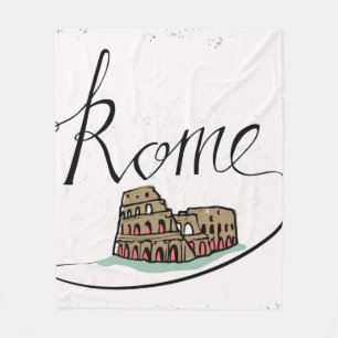 Manta Polar Diseño indicado con letras de la mano de Roma