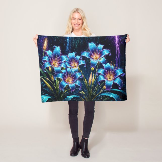 Manta Polar Diseño inspirado en la naturaleza botánica del neó (In situ)