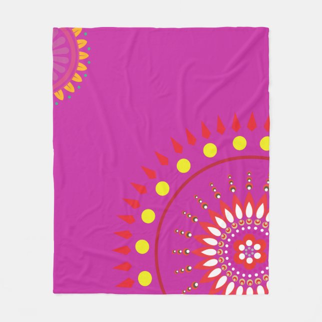 Manta Polar diseño inspirado en mumbai a delhi arrojar madera  (Anverso)