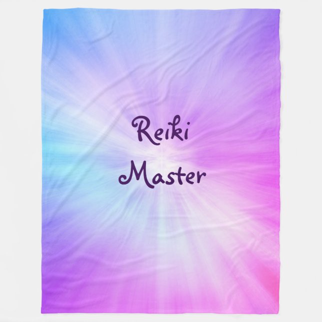 Manta Polar Diseño maestro de Reiki de luz púrpura (Anverso)