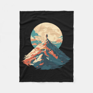 Manta Polar Diseño motivacional de escalada al pico de la mont