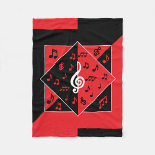 Manta Polar Diseño musical de estilo Art Déco