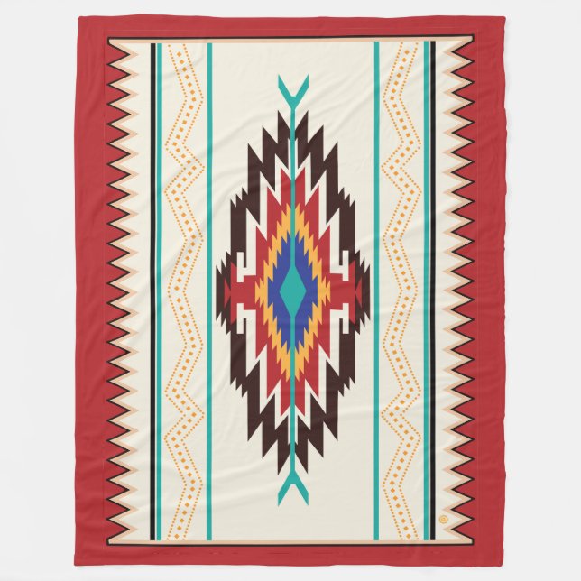 Manta Polar Diseño Navajo Blanket (Anverso)
