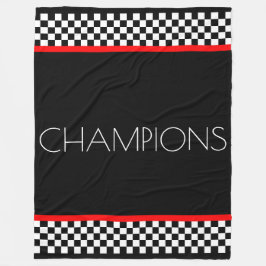 Manta Polar Diseño negrita negro y blanco