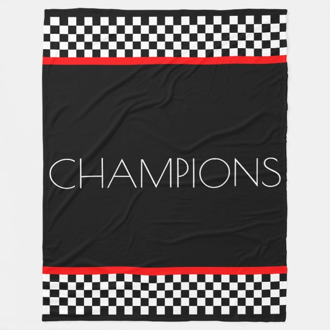 Manta Polar Diseño negrita negro y blanco (Anverso)