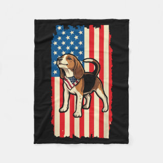 Manta Polar Diseño Patriótico de la Bandera Americana Beagle p