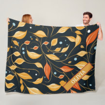 Diseño personalizado de hoja de flores de otoño de