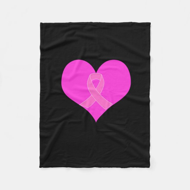 Manta Polar Diseño rosado de la caridad del cáncer de pecho de (Anverso)
