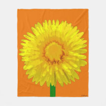 Diseño "Sunshine Flower" Fleece Blanket.