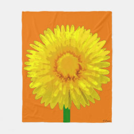 Manta Polar Diseño "Sunshine Flower" Fleece Blanket.