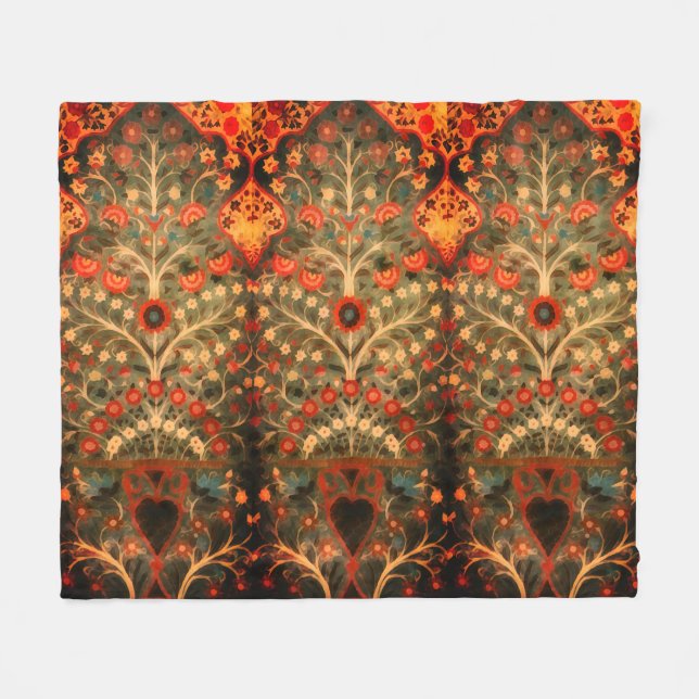 Manta Polar Diseño textil de la antigua India (Frente (Horizontal))