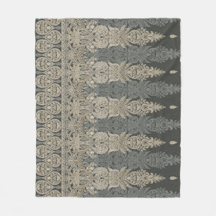 Manta Polar diseño tradicional ornamental de paisley