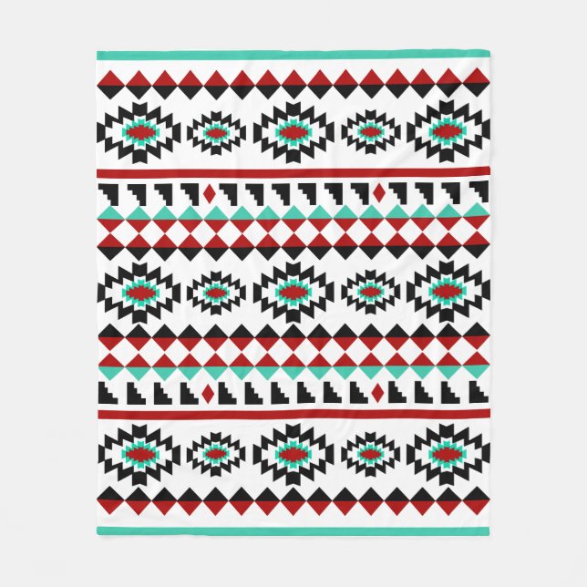 Manta Polar Diseño tribal del nativo americano azteca del (Anverso)
