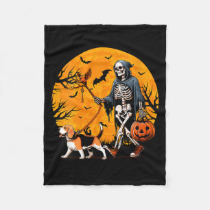 Manta Polar Disfraces de Halloween para mujeres Perro Esquelet