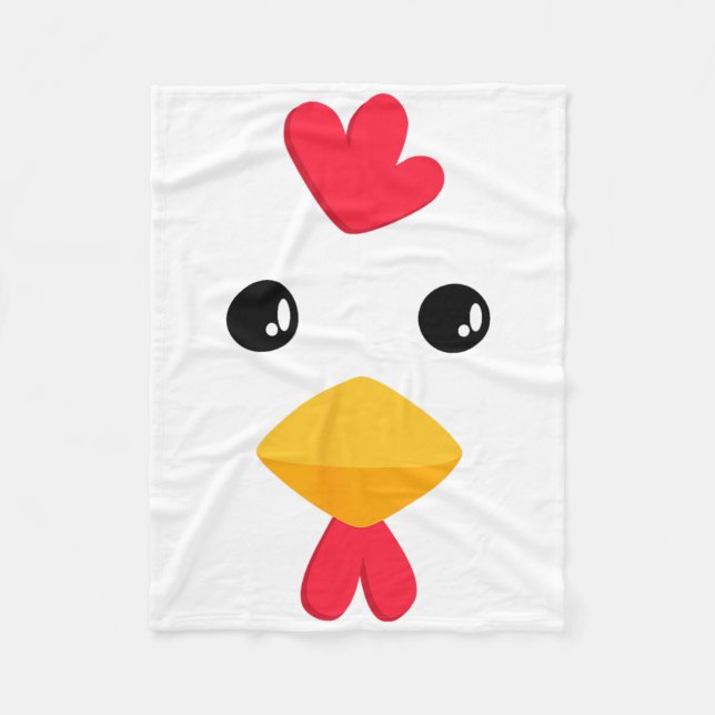Manta Polar Disfraz de disfraces de pollo Halloween niños adul (Anverso)