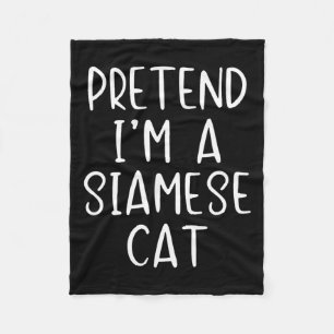 Manta Polar Disfraz de gato siamés Halloween Lazy Easy